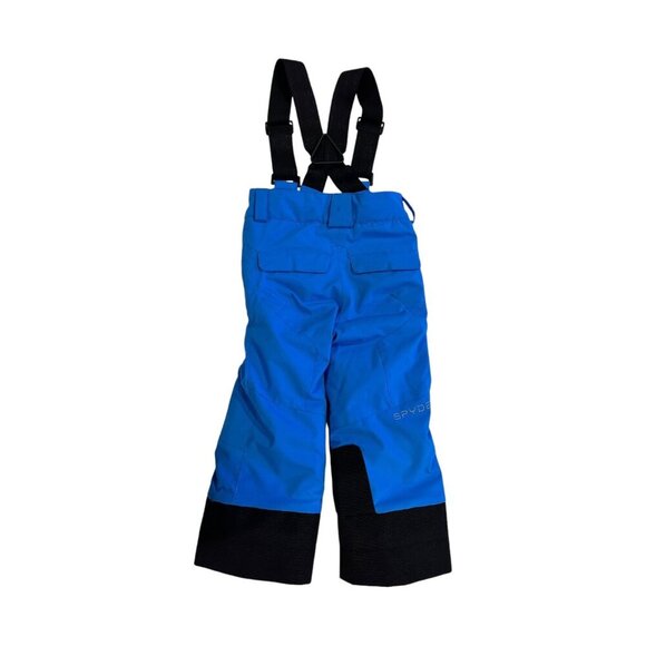 Spyder Propulsion Insulated Ski Snow Pants Blue Black Suspenders Size 3 Toddler - Picture 2 of 15